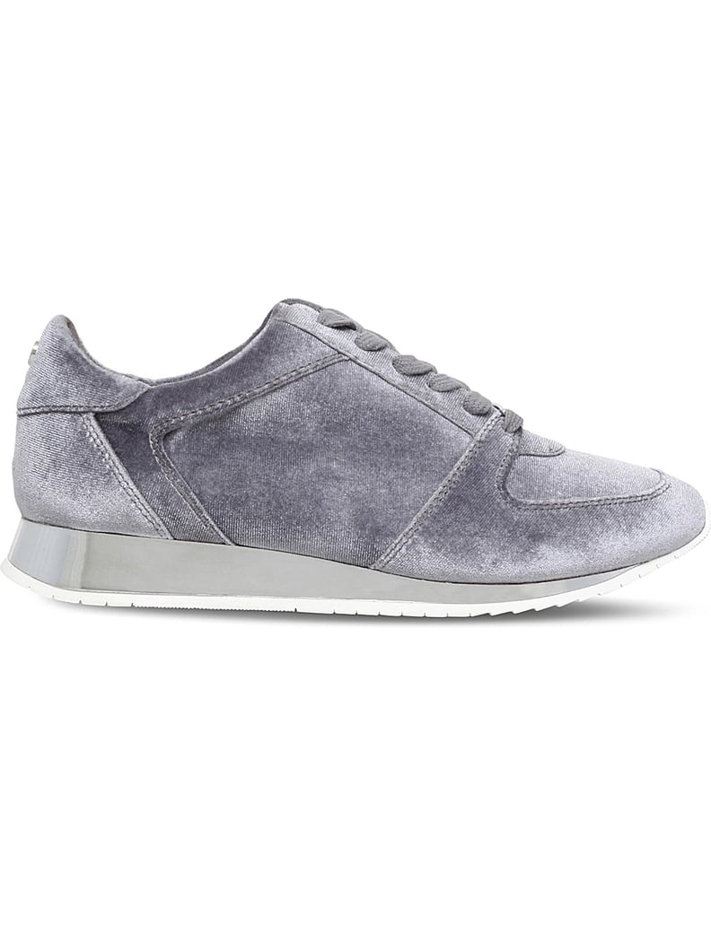 Carvela Languid metallic velvet trainers