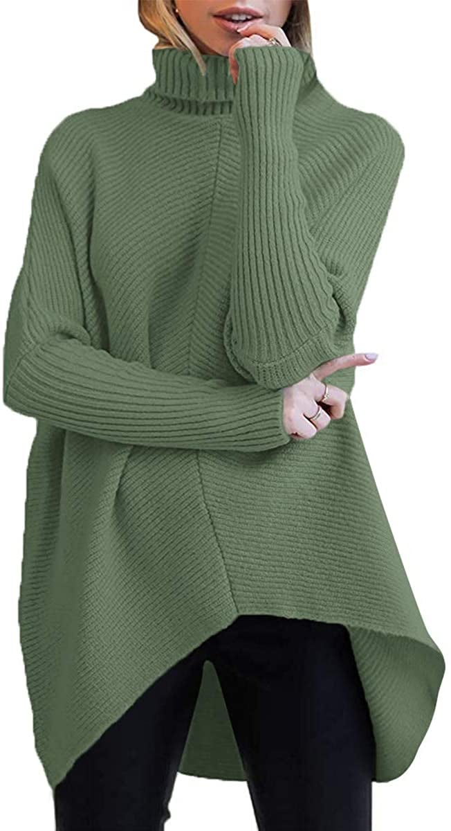 Turtleneck Long Sleeve Sweater in Celadon Green