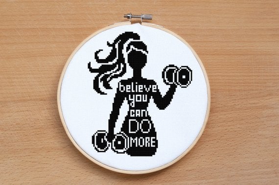 Believe You Can Do More cross-stitch pattern
