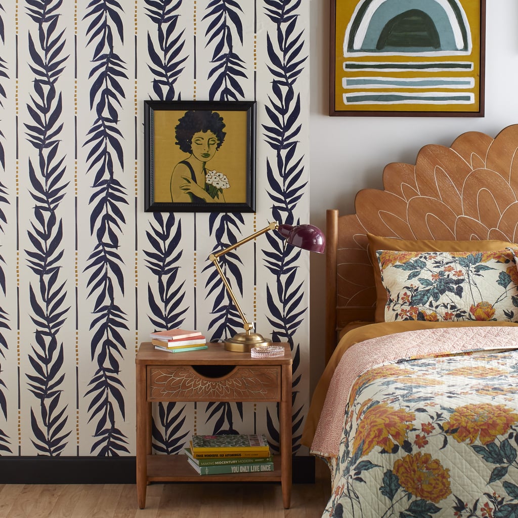Navy Vintage Palm Peel-and-Stick Wallpaper