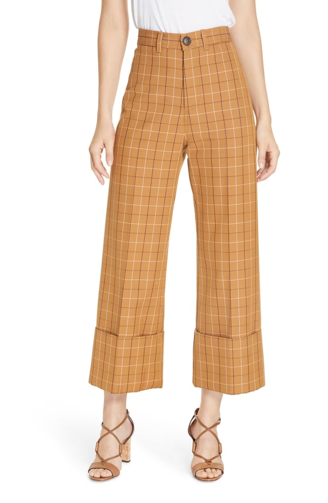 Sea Poirot Plaid Cuff Pants