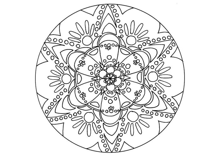 Get the colouring page: Mandala