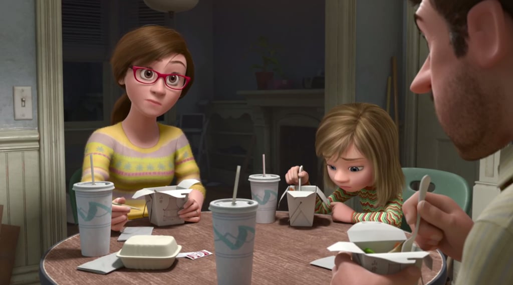 The film is based on Pete Docter's experience with his own daughter. When she was 11, he noticed her go from a happy girl to a moody preteen. 
There's a scene when the family is at the dinner table; the dad is thinking about sports, and the wife says, "Isn't that right, honey?" to get his attention. This comes from Docter's own experience.

Riley and the family move from Minnesota to San Francisco; the director is also from Minnesota and lives in the Bay Area. 
Camera details reflect Riley's life; she's often out of focus when she's upset about something. 
In Minnesota, she is framed in the middle of the family 90 percent of the time; in San Francisco, she's not, which reflects how the family is going through problems.