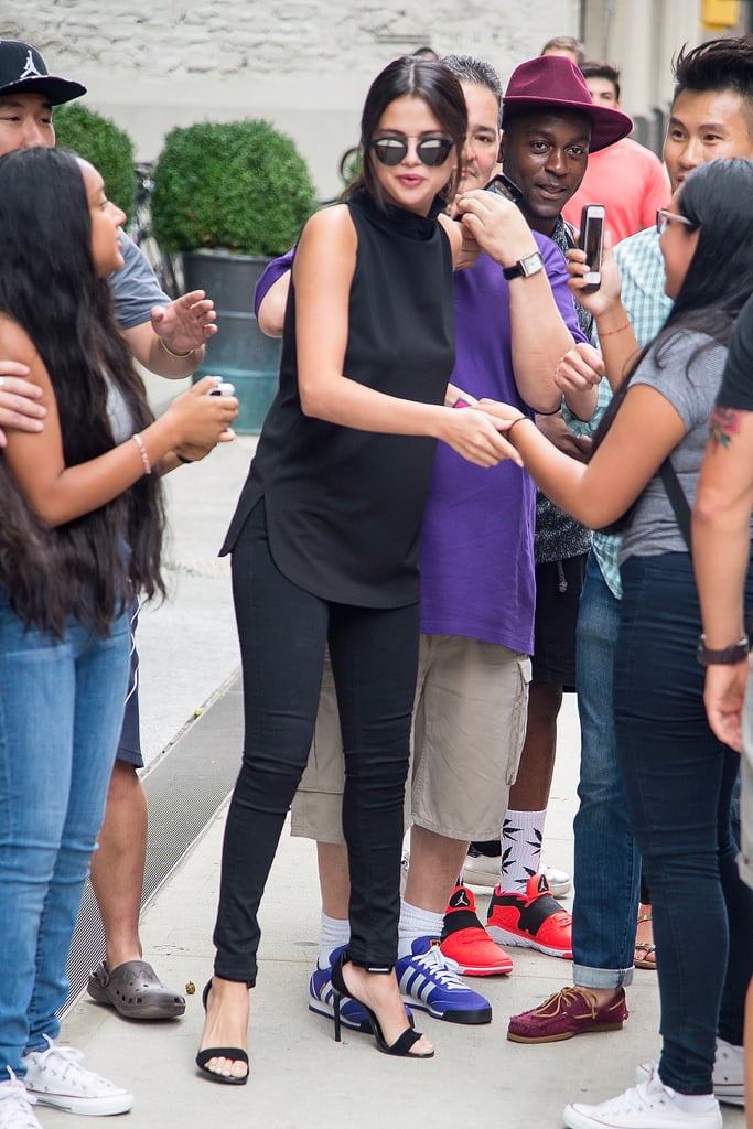 Selena Gomez With Fans in New York City