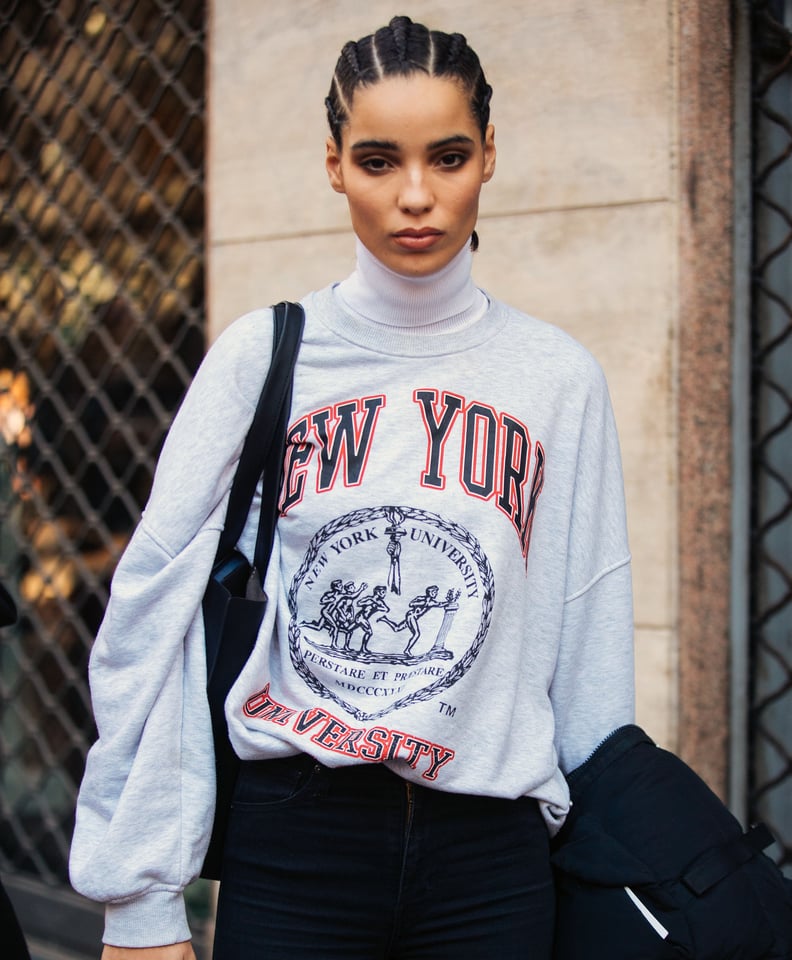 How to Wear Your College Sweatshirt | POPSUGAR Fashion
