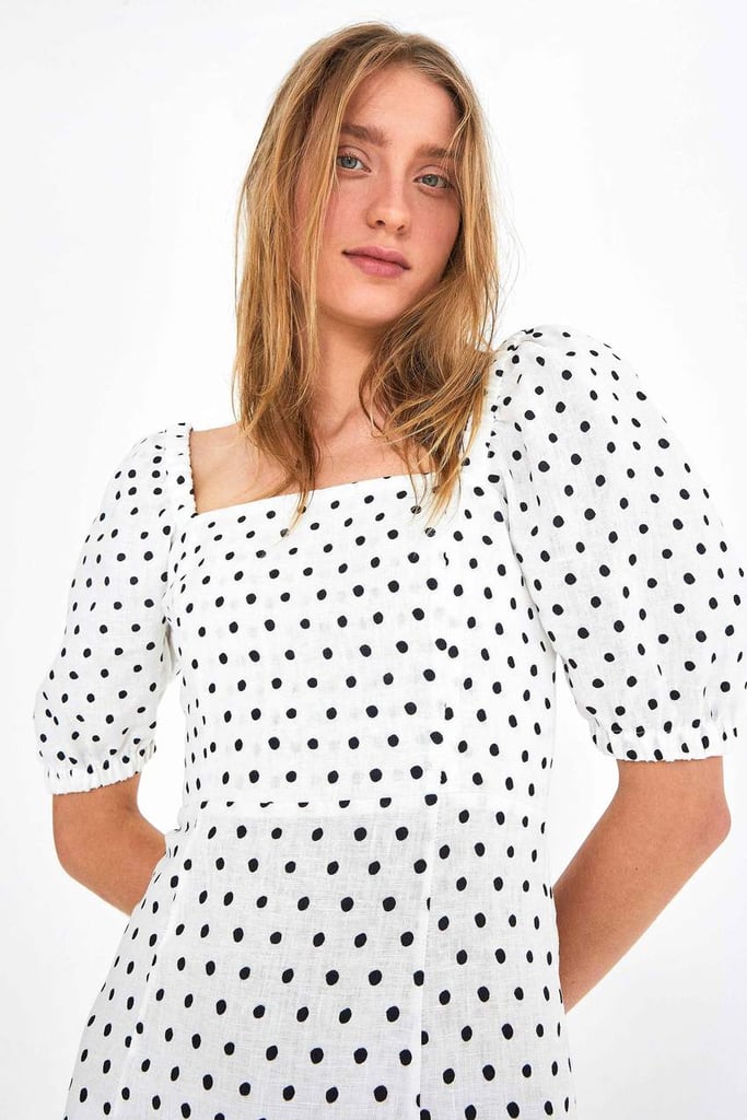 Farm Rio Polka Dot Puff Sleeve Dress