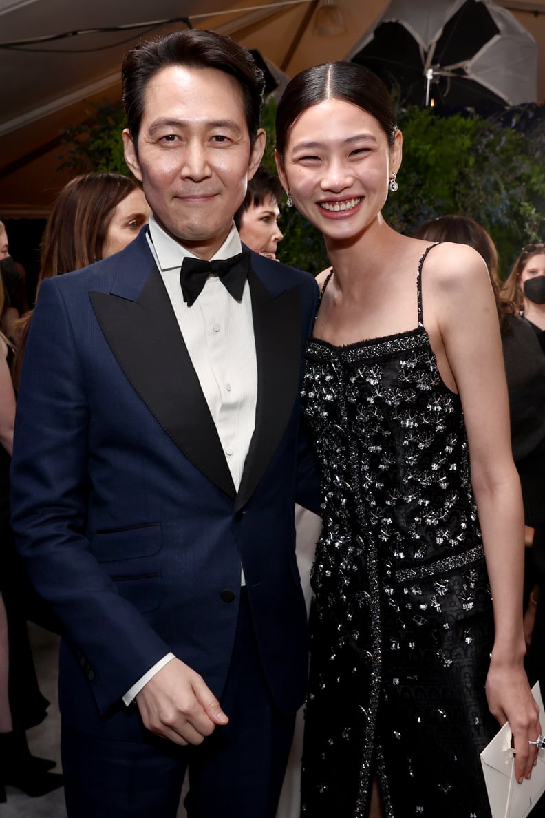 Lee Jung-jae and HoYeon at the 2022 SAG Awards