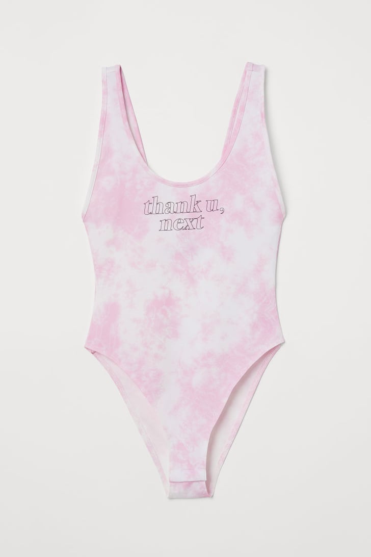 H&M Printed Jersey Bodysuit | Ariana Grande Launched H&M Merch Under ...