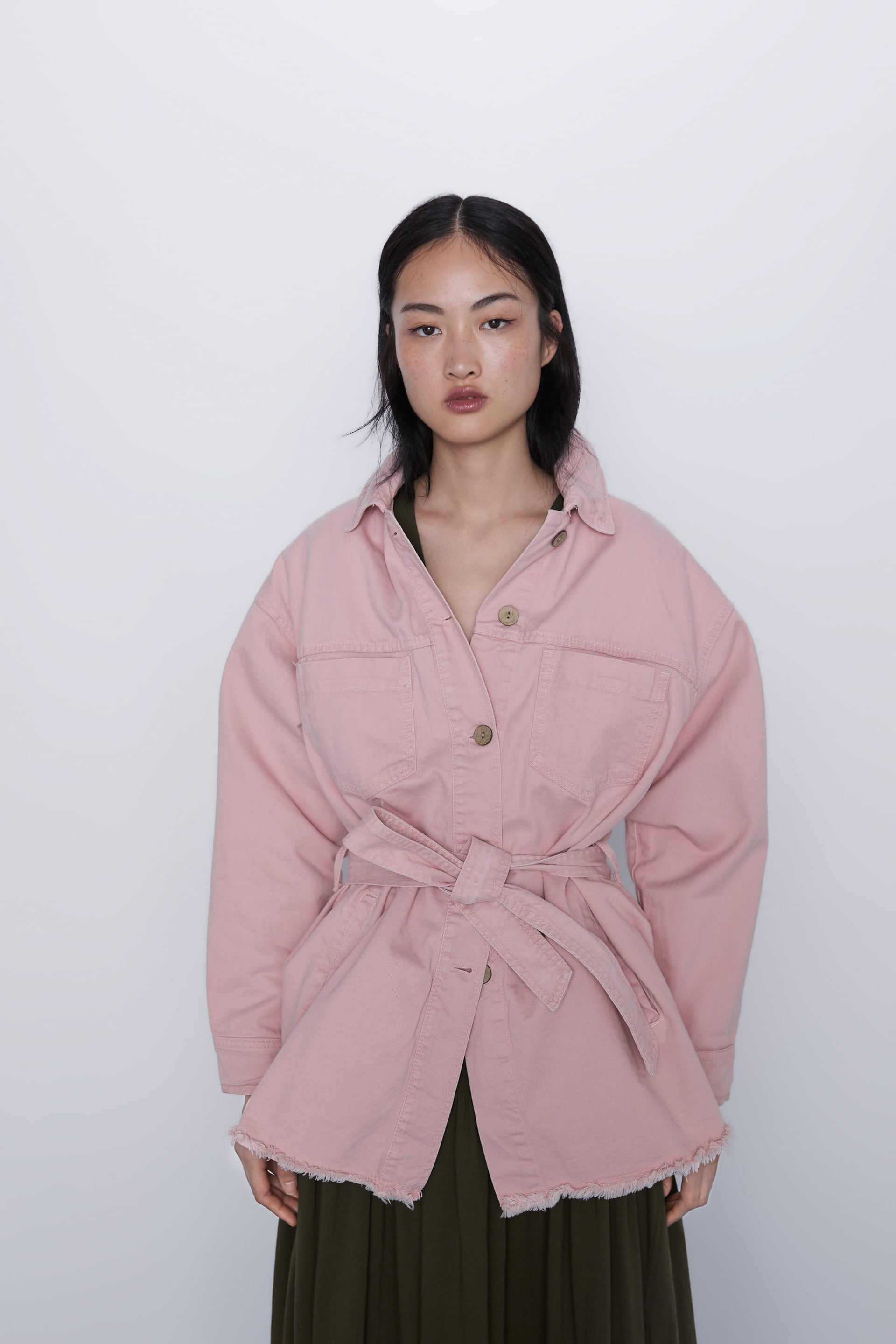 pink jacket zara