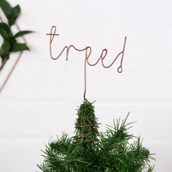 Wired Word Tree Topper Christmas Tree Decorating Ideas POPSUGAR