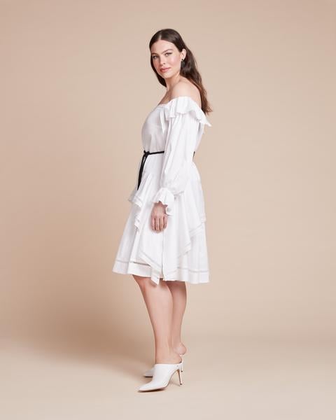 Stretch Cotton Poplin Skirt
