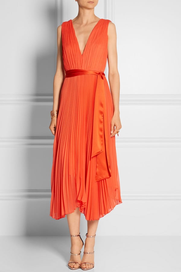 Alice + Olivia Kip Pleated Chiffon Dress ($440)