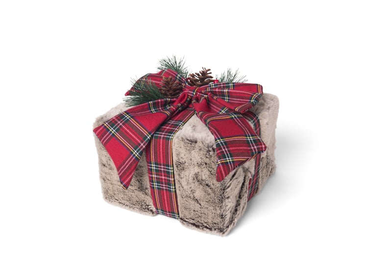 HomeGoods Faux Fur & Flannel Decorative Gift Box ($15)