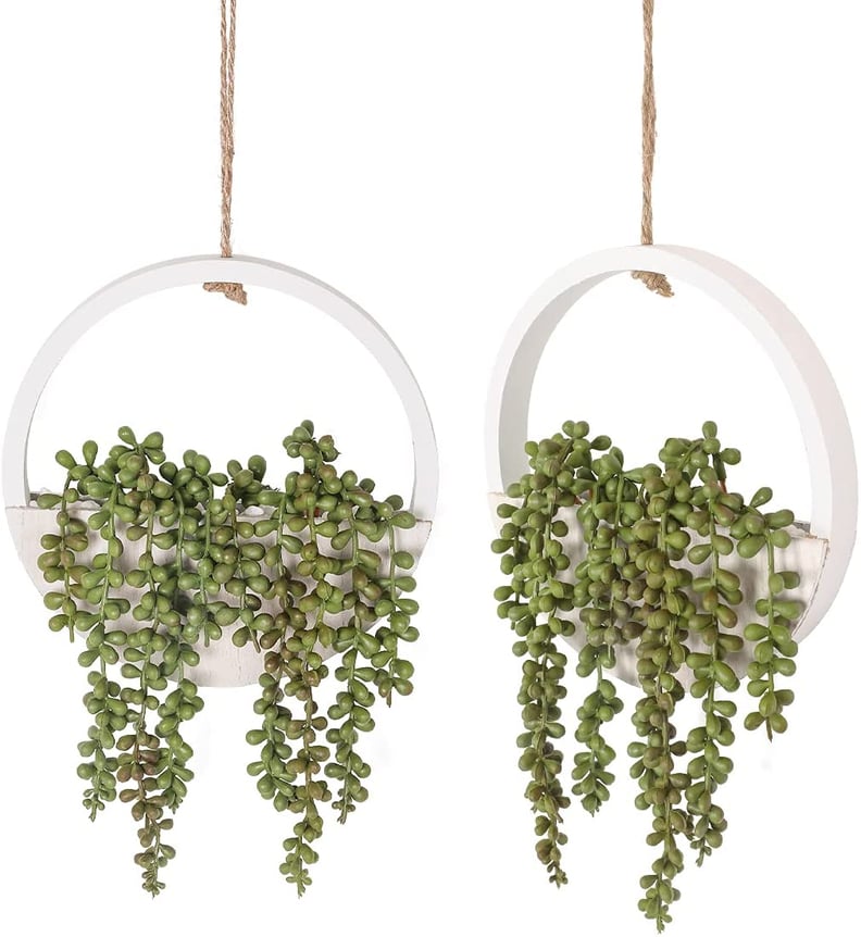 Hanging Decor: Floweroyal Fake String of Pearls Hanging Planters