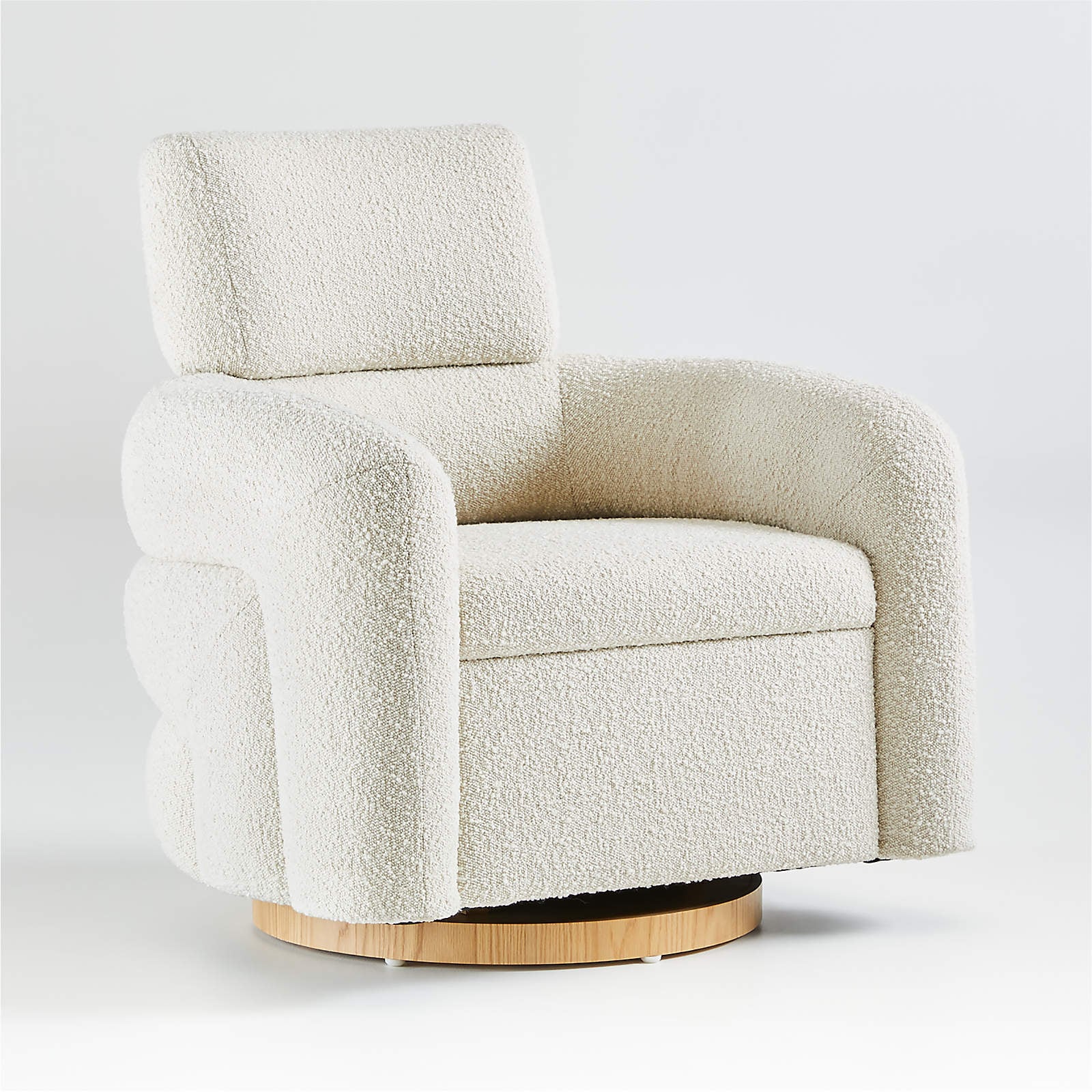 Boucle Swivel Recliner Chair