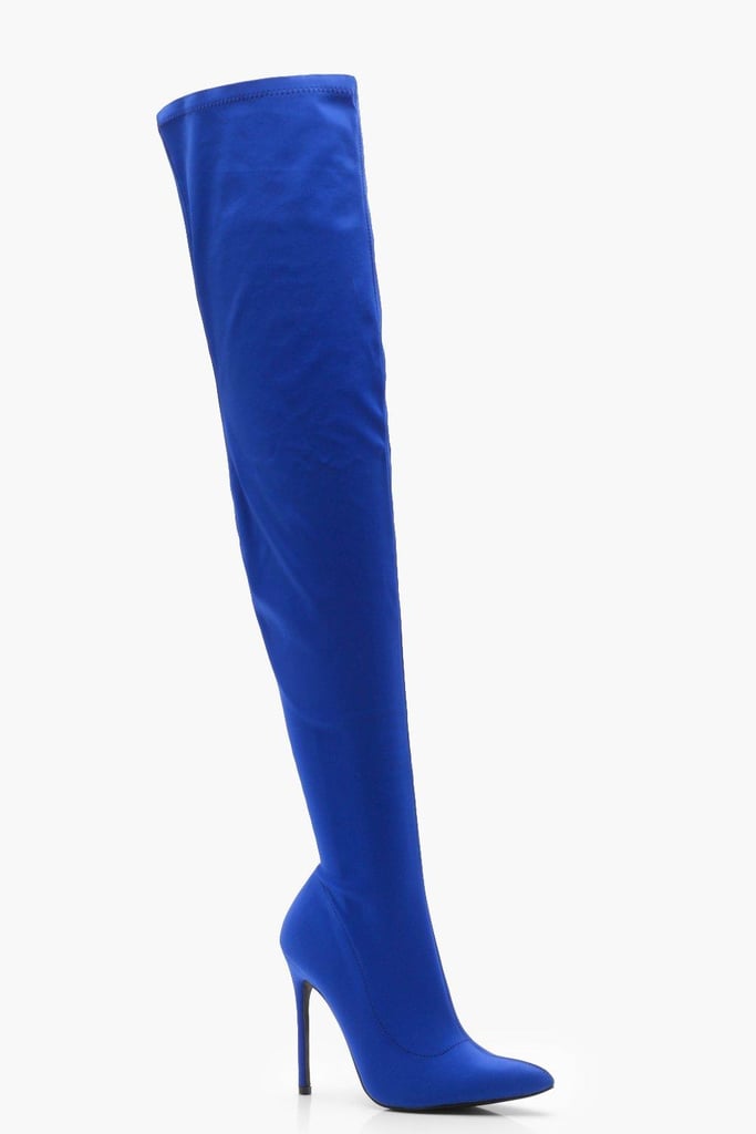 Boohoo Stretch Thigh High Boots