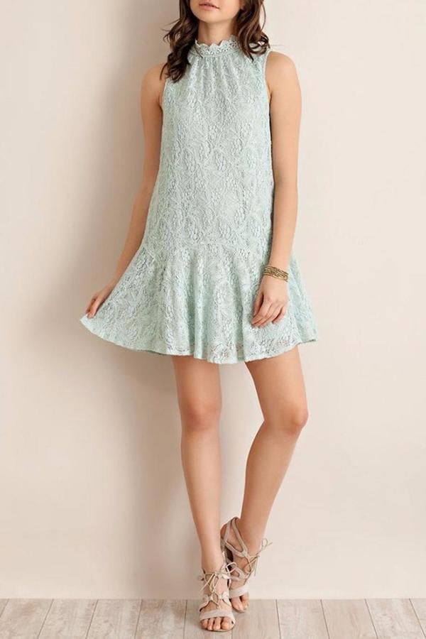Entro Mint Lace Dress ($48)