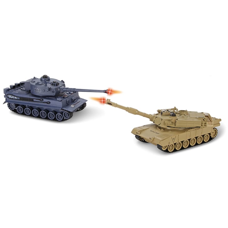 iplay rc battling tanks -set of 2 full size infrared radio remote control battle tanks - rc tanks