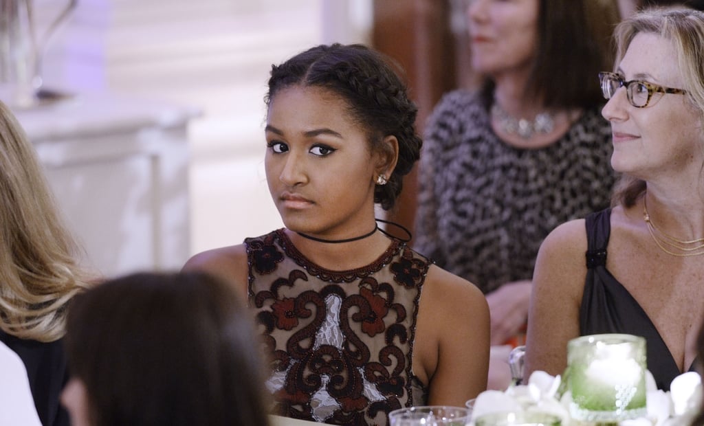 When She Wore a Thin Black Choker With Her Gown