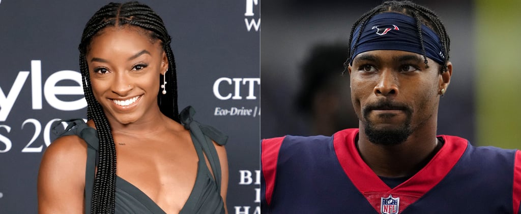 Simone Biles Roots For Her Fiancé in a Custom "Owens" Jersey at Houston Texans Game