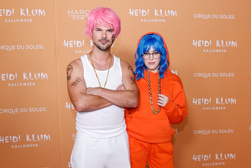 Taylor and Tay Lautner as Timothée Chalamet and Pete Davidson