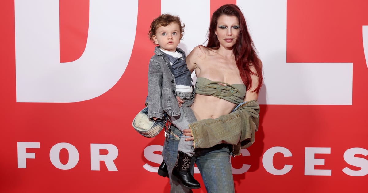 Julia Fox and Son Valentino at Diesel Fashion Show