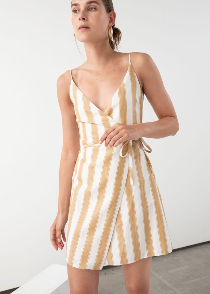 & Other Stories Striped Wrap Dress