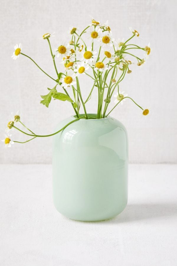 Oval Milk Glass Bud Vase Urban Outfitters Home Decor Under 50