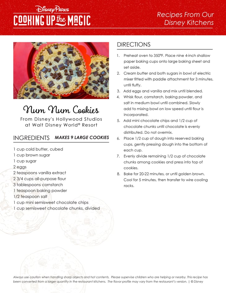 Num Num Cookies Recipe | Disney Shares Their Favorite Cookie Recipes ...