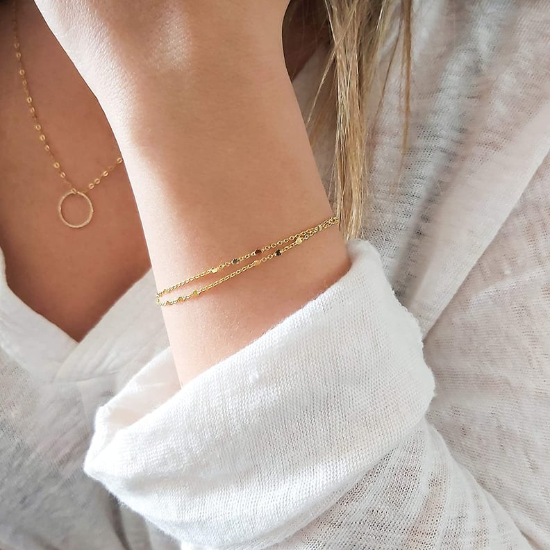 A Jewelry Piece: Annika Bella Double-Stranded Gold Bracelet