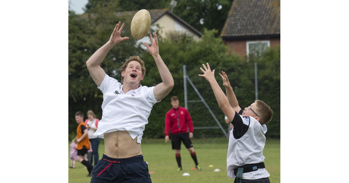 He Participated In A Quick Game Of Rugby To Support His Fathers 