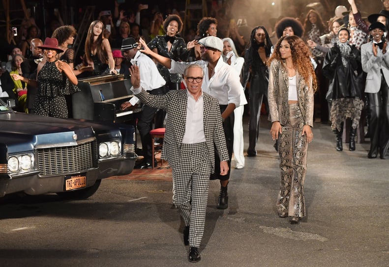 Designer Tommy Hilfiger and actress Zendaya walk the runway at the Tommy Hilfiger TommyNow fall runway show at the Apollo Theater on September 8, 2019 in New York City. (Photo by Angela Weiss / AFP)        (Photo credit should read ANGELA WEISS/AFP via Ge