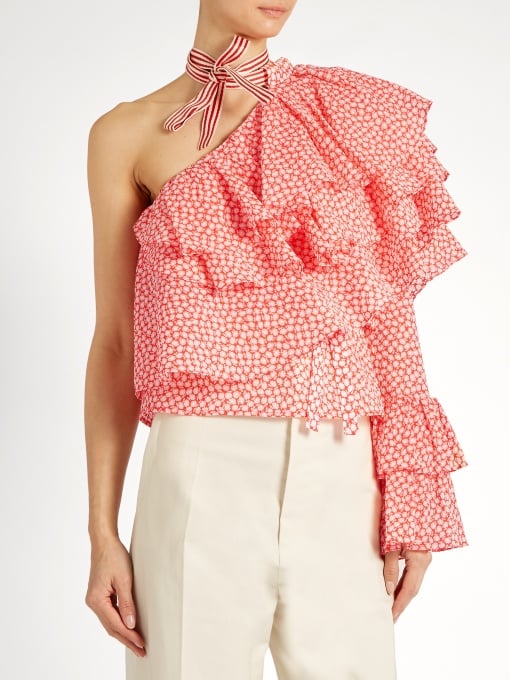 "Do I really have to convince you why I need Rosie Assoulin's Cork Screw Top ($1,695)? This Summer, I plan to invest in next-level tops that elevate my style rather than sticking to simple bodysuits and crop tops." — Sarah Wasilak, editor, Fashion