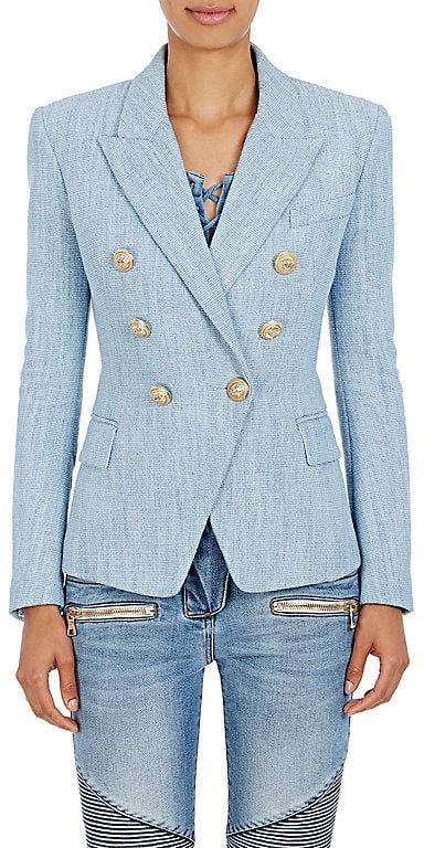 Dokument erstatte møbel Balmain Cotton-Blend Double-Breasted Blazer | Kate Middleton's Blazer Just  Went From Workwear to Outerwear Thanks to This Style Trick | POPSUGAR  Fashion Photo 16