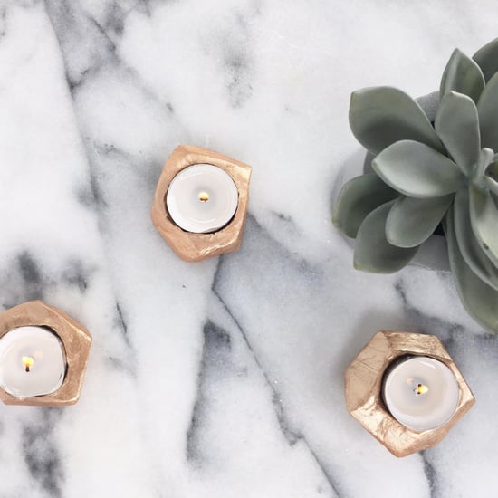 DIY Rose Gold Tea Light Holders