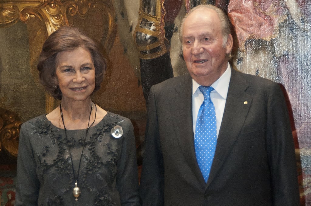 Queen Sofía and King Juan Carlos at the Carlos III exhibition in Madrid.