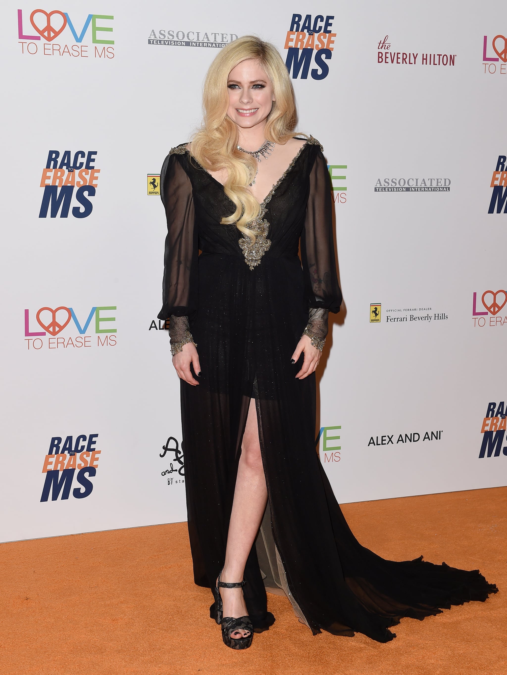 BEVERLY HILLS, CA - APRIL 20:  Singer Avril Lavigne arrives at the 25th Annual Race to Erase MS Gala at The Beverly Hilton Hotel on April 20, 2018 in Beverly Hills, California.  (Photo by Axelle/Bauer-Griffin/FilmMagic)