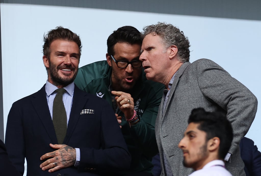 David Beckham, Ryan Reynolds, and Will Ferrell Watching Wrexham FC