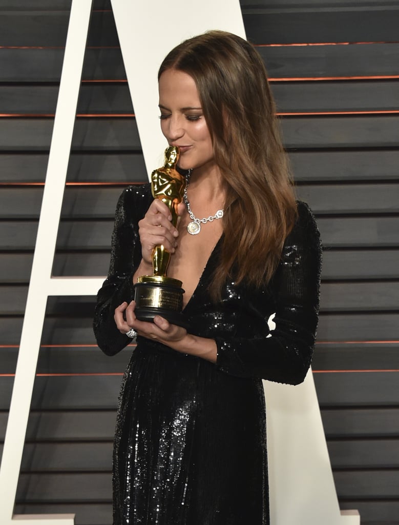 Alicia Vikander in Louis Vuitton at Vanity Fair Party 2016
