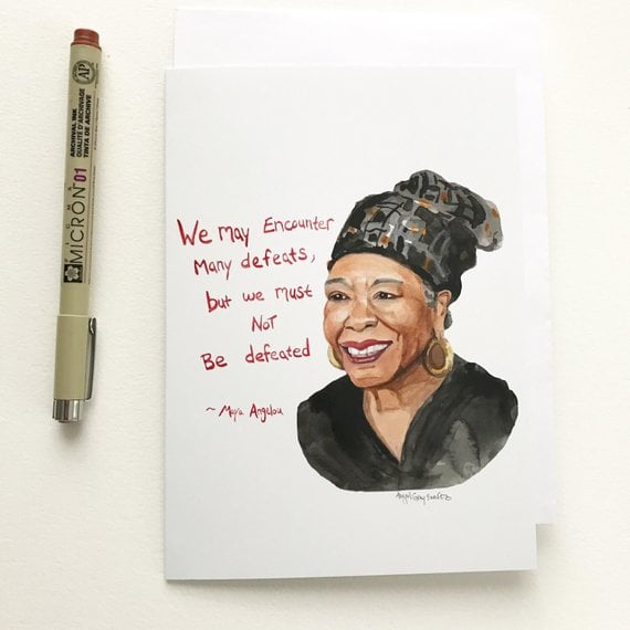 Maya Angelou Portrait Card