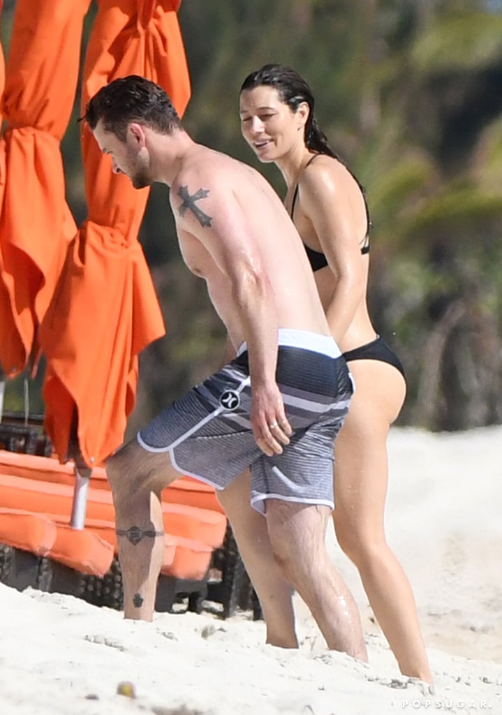 Justin Timberlake and Jessica Biel in the Caribbean 2016