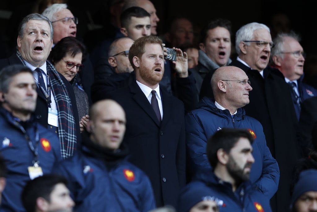 Prince Harry at Six Nations Rugby Match February 2019