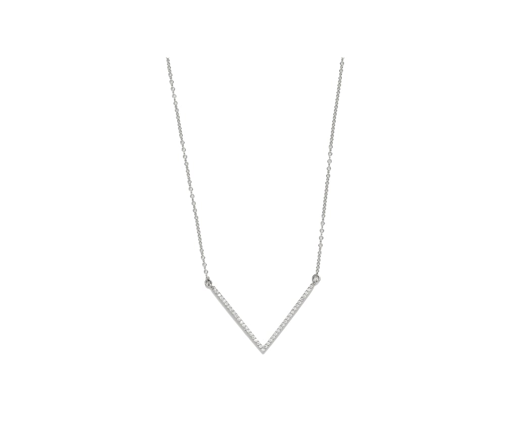 MINED Diamond V Necklace, Assorted Metals ($450)