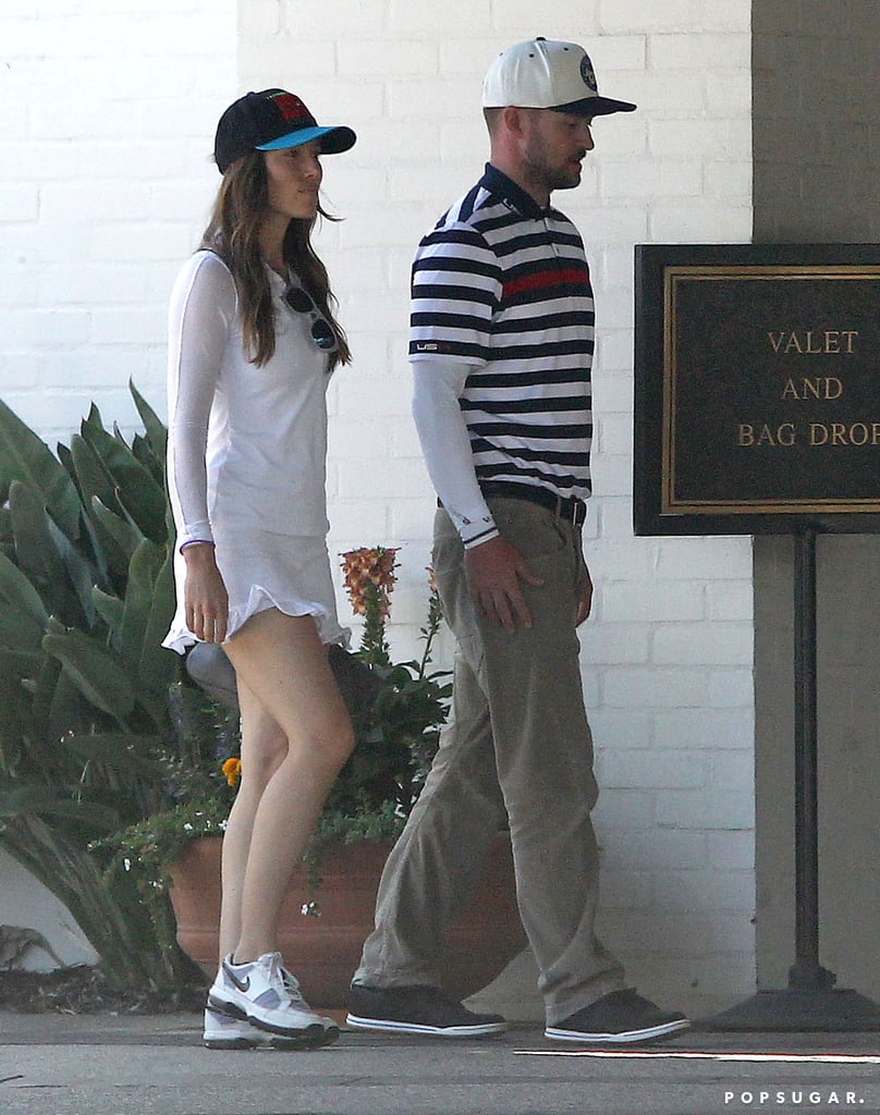 Justin Timberlake and Jessica Biel Golfing on Father's Day
