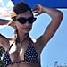 Emily Ratajkowski Blue Polka Dot Bikini