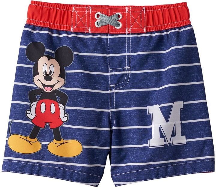 Striped Mickey Swim Shorts