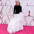 In the Name of Moira Rose, Laura Dern's Feathery Black and White Oscars Gown Was Opulent