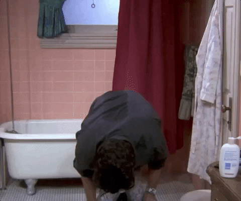 We also can't forget the time he can't get said pants back on after going to the bathroom.