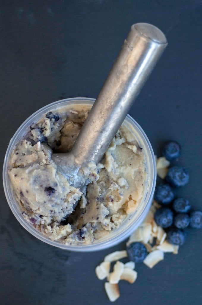 Toasted Coconut and Blueberry Ice Cream