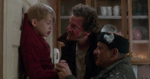 Home Alone: The Wet Bandits Threaten Kevin
